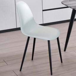 Core Products Aspen Set of 2 Light Grey and Black Curved Dining Chair - Wilko