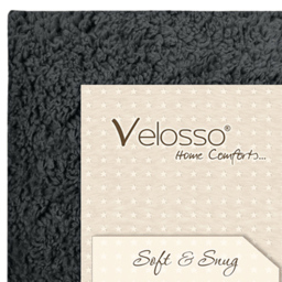 Velosso Double Charcoal Teddy Fleece Fitted Sheet - Grey - Wilko - thumbnail 4