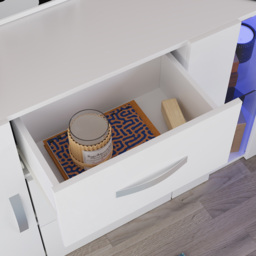Vida Designs Astro 2 Door 3 Drawer White Sideboard with LED - Size: 32 x 135 x 70cm - Wilko - thumbnail 5