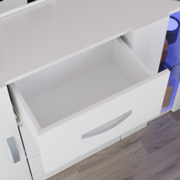 Vida Designs Astro 2 Door 3 Drawer White Sideboard with LED - Size: 32 x 135 x 70cm - Wilko - thumbnail 6