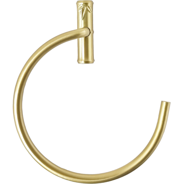 Bamboo Towel Ring Gold - Wilko - image 1