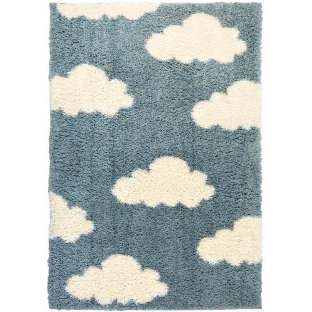 Homemaker Blue Snug Cloud Shaggy Rug 100 x 150cm - Wilko - image 1