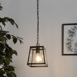 Lighting Collection Eavis Matt Black Industrial Pendant Light - Size: 30 x 25 x 32cm - Wilko - thumbnail 3