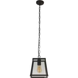 Lighting Collection Eavis Matt Black Industrial Pendant Light - Size: 30 x 25 x 32cm - Wilko