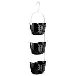 Premier Housewares 3-Tier Black Shower Caddy - Size: 22 x 16 x 83cm - Wilko