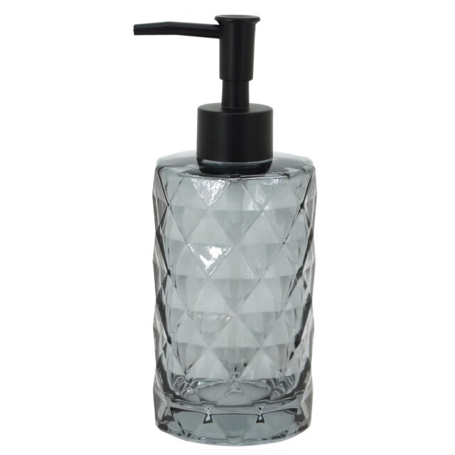 Black Diamond Glass Soap Dispenser - Wilko - image 1