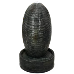 Tranquillity Ripple Oval LED Water Feature - Size: 70 x 38 x 38cm - Grey - Wilko