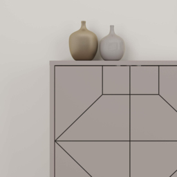 Decortie Dune 6 Door Mocha Grey Console Table - Size: 77.4 x 183.8 x 35cm - Wilko - thumbnail 4