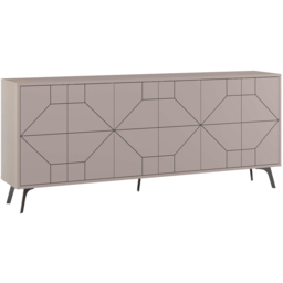 Decortie Dune 6 Door Mocha Grey Console Table - Size: 77.4 x 183.8 x 35cm - Wilko - thumbnail 3