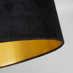 Lighting Collection Black Brushed Golden Inner Velvet Drum Shade 45cm - Size: 26 x 45 x 45cm - Wilko - thumbnail 5