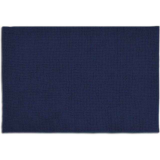 Allure Bath Fashions Navy Chenille Microfibre Supersoft Non-Slip Bobble Bath Mat 60 x 90cm - Blue - Wilko - image 1