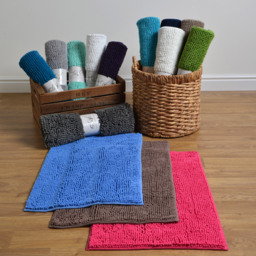 Allure Bath Fashions Navy Chenille Microfibre Supersoft Non-Slip Bobble Bath Mat 60 x 90cm - Blue - Wilko - thumbnail 3