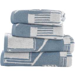 Lobster Creek Kings Parade Chambray Bath Towel - Size: 70 x 120cm - Blue - Wilko