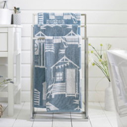 Lobster Creek Kings Parade Chambray Bath Towel - Size: 70 x 120cm - Blue - Wilko - thumbnail 3