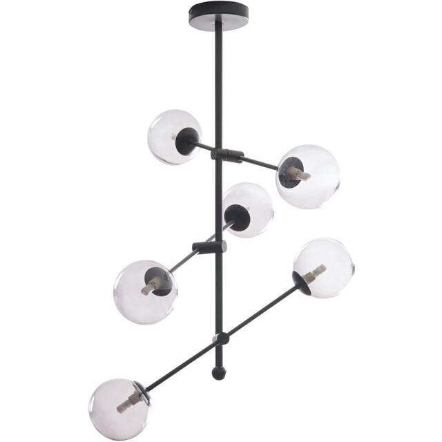 Moderno 6 Light Ceiling Fitting - Black - Wilko - image 1