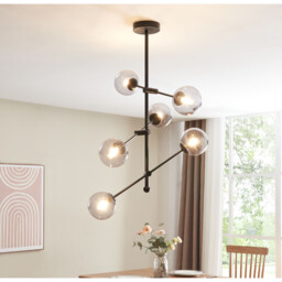 Moderno 6 Light Ceiling Fitting - Black - Wilko - thumbnail 3