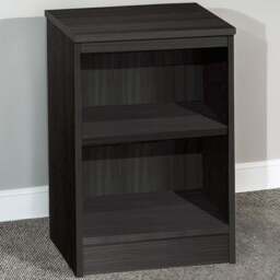 R White Cabinets 2 Shelf Black Desk Height Bookcase - Size: 72.8 x 47.9 x 54cm - Wilko - thumbnail 1