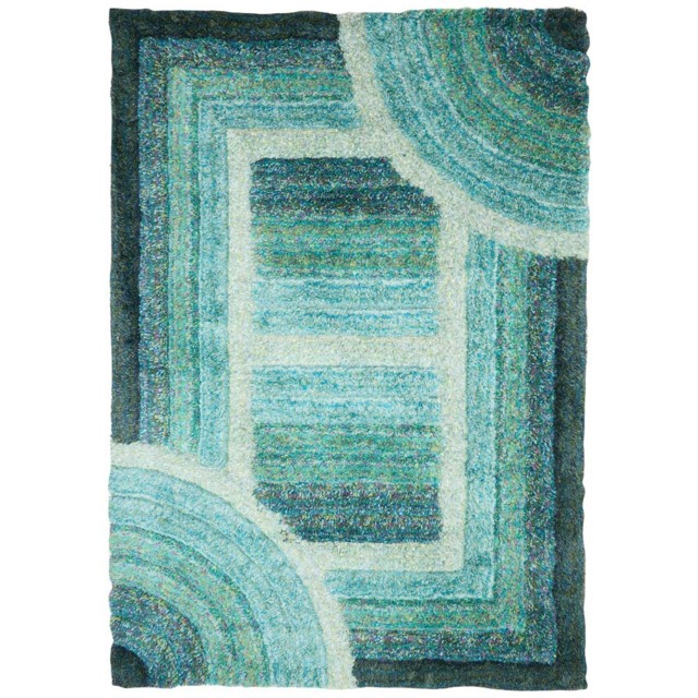 DS Living Trellis Blue Ultra Plush Rug 160 x 230cm - Wilko - image 1