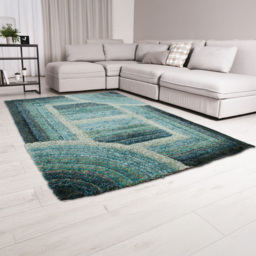 DS Living Trellis Blue Ultra Plush Rug 160 x 230cm - Wilko - thumbnail 3