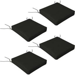 Outsunny Black Seat Replacement Cushion 51 x 51cm 4 Pack - Size: 32 x 19 x 8cm - Wilko - thumbnail 1