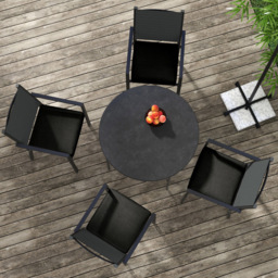Outsunny Black Seat Replacement Cushion 51 x 51cm 4 Pack - Size: 32 x 19 x 8cm - Wilko - thumbnail 5