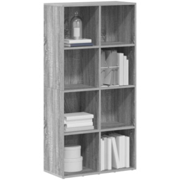 vidaXL 8 Shelf Grey Sonoma Bookcase - Size: 130 x 66 x 30cm - Wilko - thumbnail 5