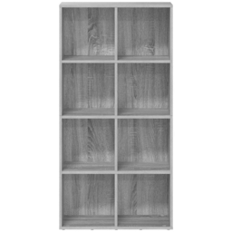 vidaXL 8 Shelf Grey Sonoma Bookcase - Size: 130 x 66 x 30cm - Wilko - thumbnail 4