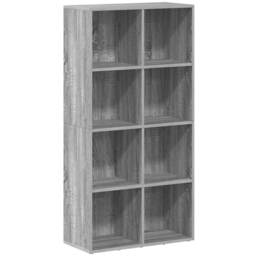 vidaXL 8 Shelf Grey Sonoma Bookcase - Size: 130 x 66 x 30cm - Wilko - thumbnail 3