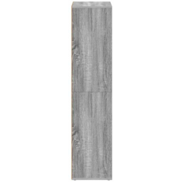 vidaXL 8 Shelf Grey Sonoma Bookcase - Size: 130 x 66 x 30cm - Wilko - thumbnail 7