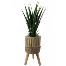 Leaf Zandi Natural Roman Composite Large Planter - Size: 40 x 21.5 x 21.5cm - Brown - Wilko - thumbnail 3