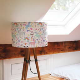 Benjamin Tate Design Small Unicorns Lamp Shade - Size: 25 x 22 x 10cm - Pink - Wilko - thumbnail 6