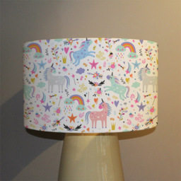 Benjamin Tate Design Small Unicorns Lamp Shade - Size: 25 x 22 x 10cm - Pink - Wilko - thumbnail 4