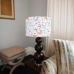 Benjamin Tate Design Small Unicorns Lamp Shade - Size: 25 x 22 x 10cm - Pink - Wilko - thumbnail 5