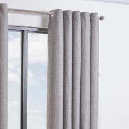 My Home Taylor Silver Blackout Eyelet Curtains 183 x 168cm - Size: W 183 x D 168cm - Wilko - thumbnail 3