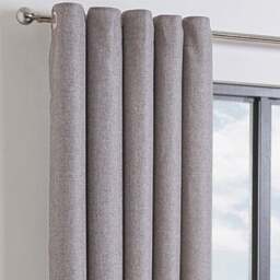 My Home Taylor Silver Blackout Eyelet Curtains 183 x 168cm - Size: W 183 x D 168cm - Wilko - thumbnail 4