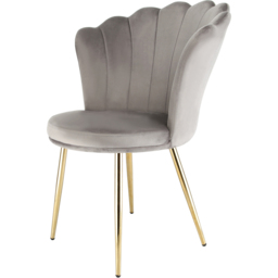 Mini Flora Set of 2 Grey Velvet Dining Chair - Home Garden Direct - Wilko - thumbnail 3
