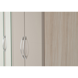 Seconique Nevada Oyster and Light Oak Effect 4 Piece Bedroom Furniture Set - Size: 4 Door - Brown - Wilko - thumbnail 4