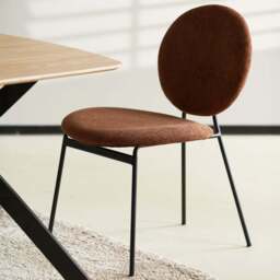 Pair of Maybury Dining Chairs - Burnt Orange - Wilko