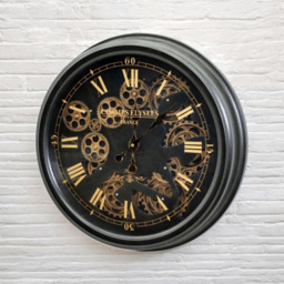 Acacia Home Black Round Wall Clock 52.5cm - Size: 53 x 53 x 5cm - Wilko - thumbnail 4