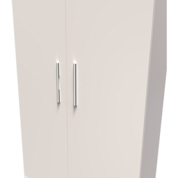 Crowndale Knightsbridge 2 Door 2 Drawer Kashmir Gloss Wardrobe Ready Assembled - Size: 2 Door, 2 Drawer - Kashmir Gloss & Kashmir - Wilko - thumbnail 6