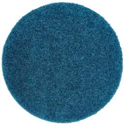 My Rug Teal Round Rug 100cm - Size: 100 x 100 x 2cm - Blue - Wilko - thumbnail 1