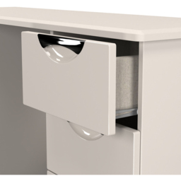 Crowndale Camden 6 Drawer Kashmir Gloss Kneehole Desk Ready Assembled - Size: 80 x 128 x 42cm - Kashmir Gloss & Kashmir - Wilko - thumbnail 7