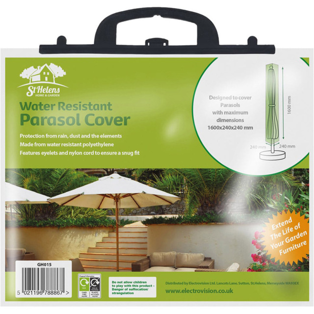 St Helens Parasol Cover - Size: 160x24x24cm - Green - Wilko - image 1