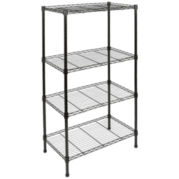 Harbour Housewares 4 Shelf Black Adjustable Wire Shelving Unit - Size: 122 x 60 x 35cm - Wilko - thumbnail 1