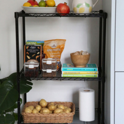 Harbour Housewares 4 Shelf Black Adjustable Wire Shelving Unit - Size: 122 x 60 x 35cm - Wilko - thumbnail 4