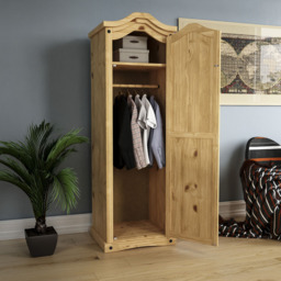 VIDA DESIGNS Corona Single Door Natural Wardrobe - Brown - Wilko - thumbnail 6