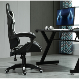 White Tilt and Swivel Computer Chair - Size: 117 x 63 x 49cm - MCC - Wilko - thumbnail 5