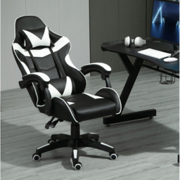 White Tilt and Swivel Computer Chair - Size: 117 x 63 x 49cm - MCC - Wilko - thumbnail 6