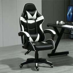 White Tilt and Swivel Computer Chair - Size: 117 x 63 x 49cm - MCC - Wilko