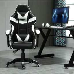 White Tilt and Swivel Computer Chair - Size: 117 x 63 x 49cm - MCC - Wilko - thumbnail 3